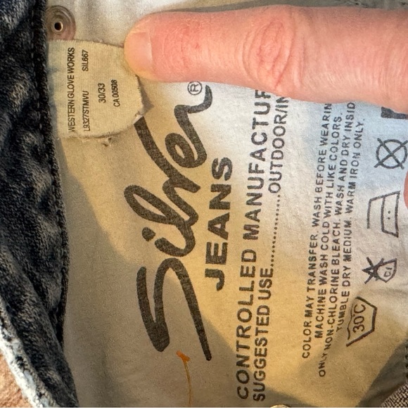 Silver Bootcut Jeans Lowrise-Women’s 30/33 - Picture 10 of 10